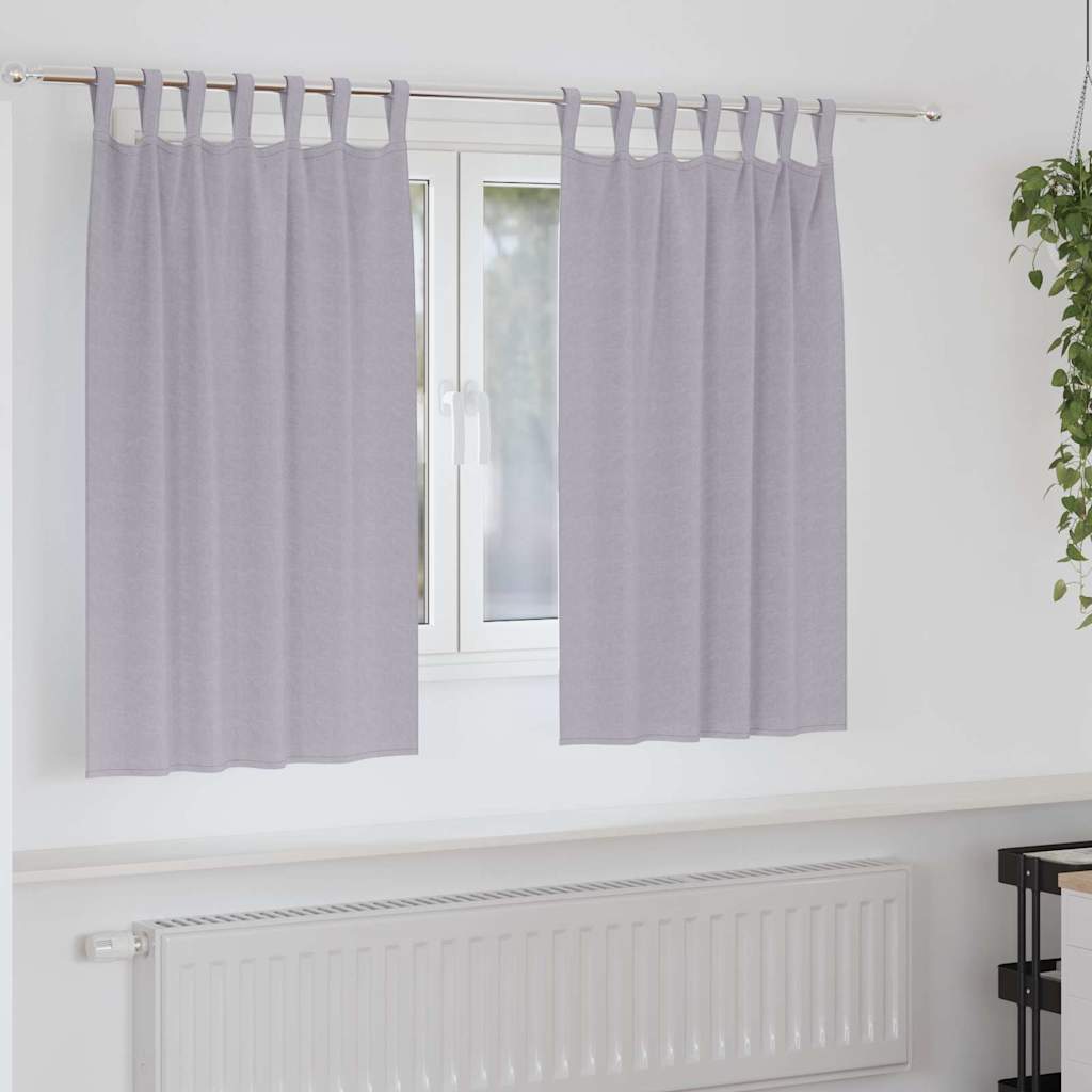 vidaXL Firany blackout z kółkami 2 pcs Metaliczny Szary 140 x 140 cm
