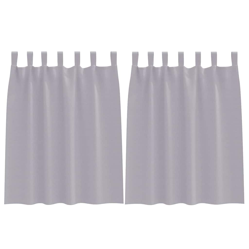vidaXL Firany blackout z kółkami 2 pcs Metaliczny Szary 140 x 140 cm