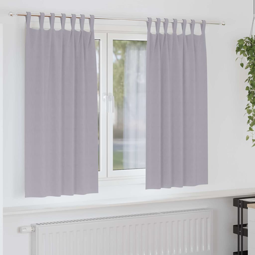 vidaXL Firany blackout z kółkami 2 pcs Metaliczny Szary 175 x 140 cm