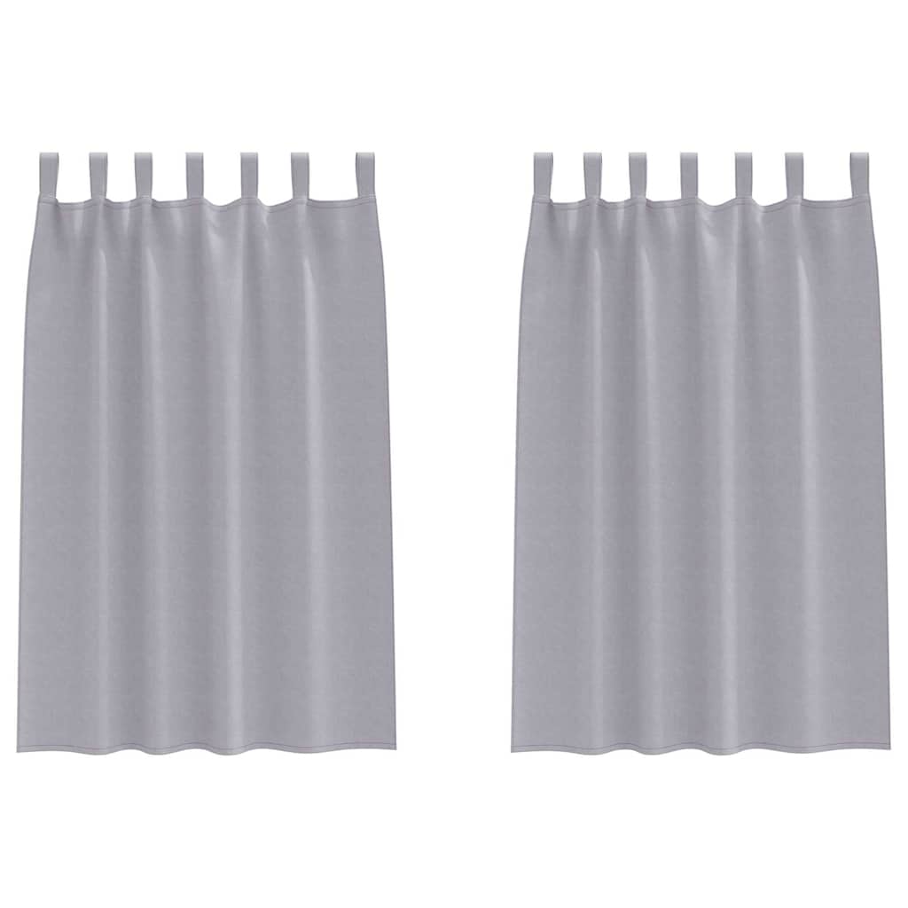 vidaXL Firany blackout z kółkami 2 pcs Metaliczny Szary 175 x 140 cm