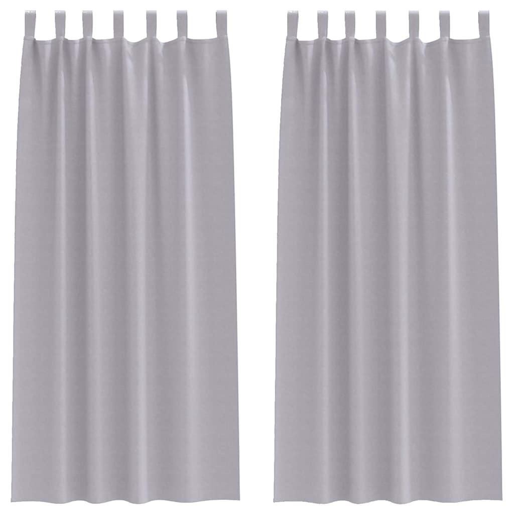 vidaXL Firany blackout z kółkami 2 pcs Metaliczny Szary 245 x 140 cm