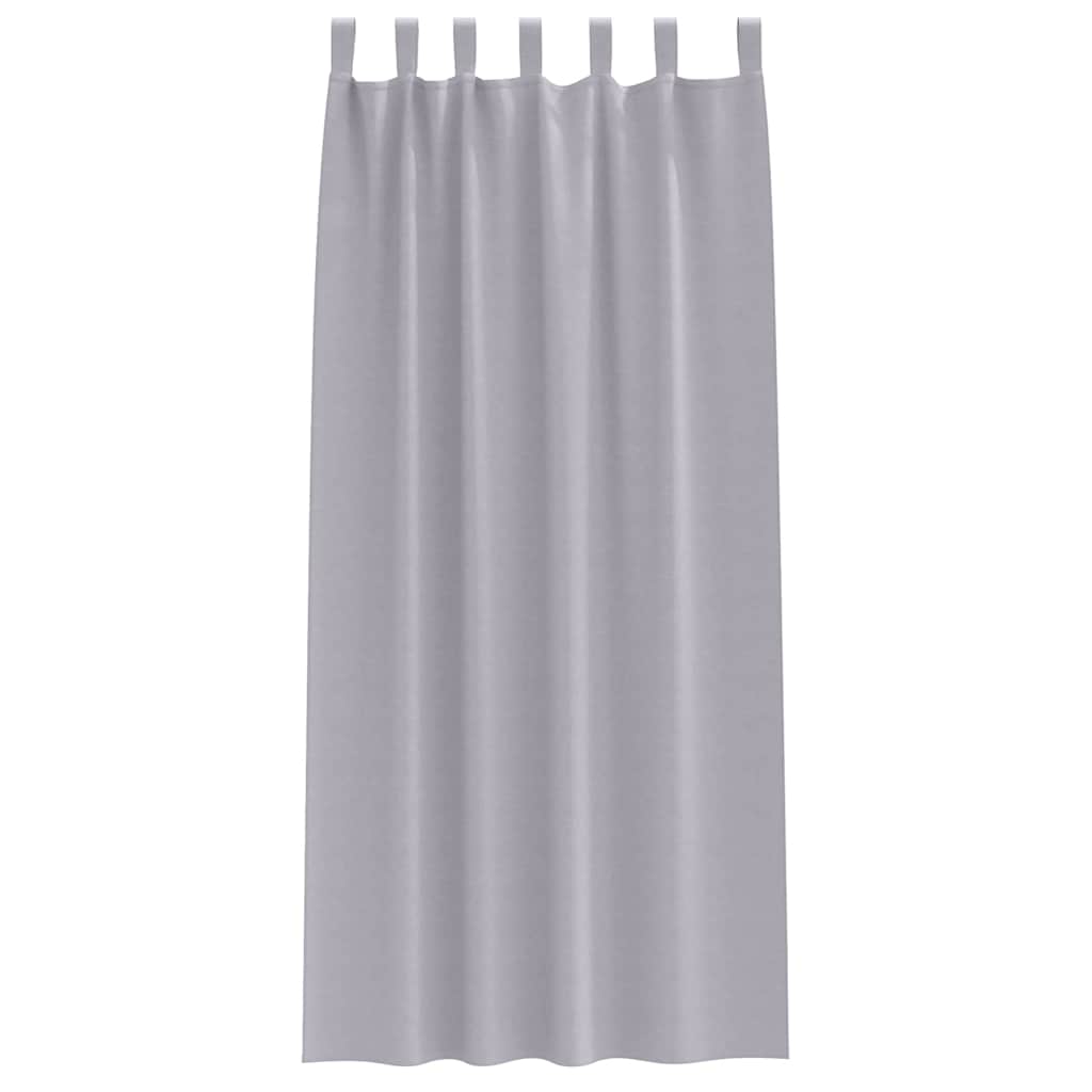 vidaXL Firany blackout z kółkami 2 pcs Metaliczny Szary 260 x 140 cm