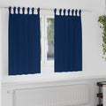 vidaXL Firany blackout z kółkami 2 pcs Ciemnoniebieski 140 x 140 cm