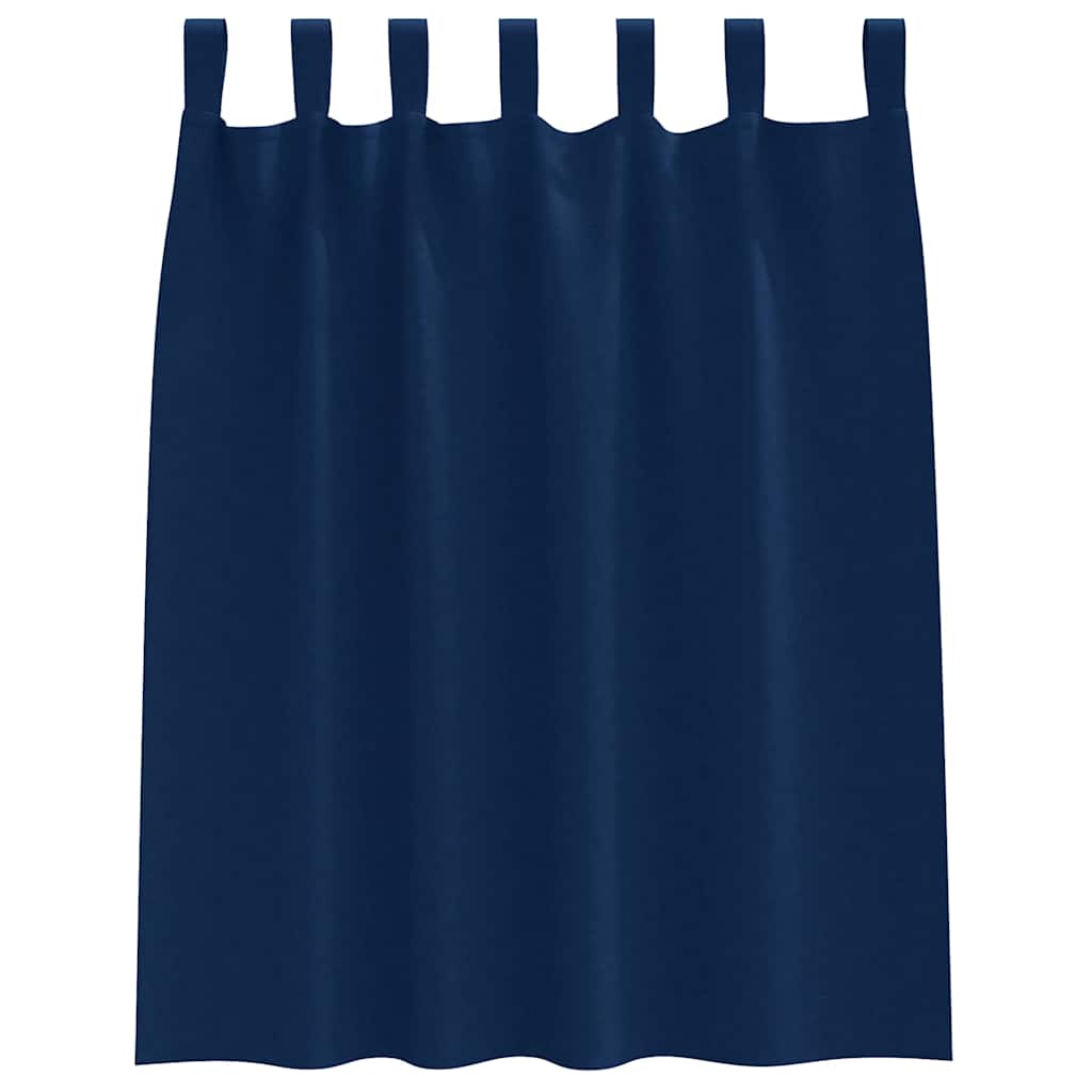 vidaXL Firany blackout z kółkami 2 pcs Ciemnoniebieski 140 x 140 cm