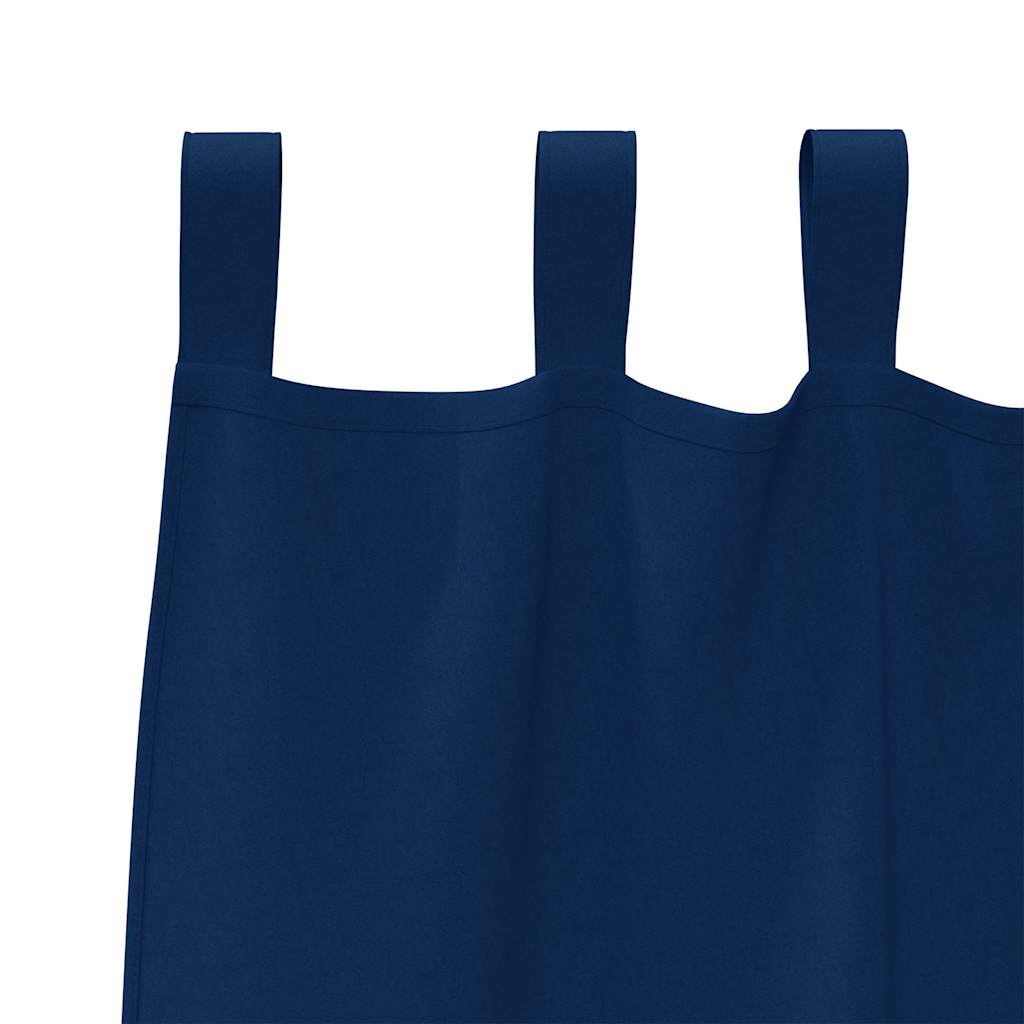 vidaXL Firany blackout z kółkami 2 pcs Ciemnoniebieski 175 x 140 cm