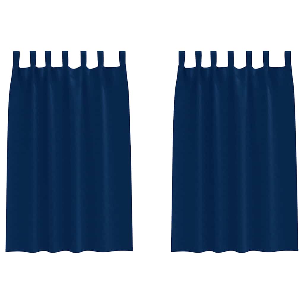 vidaXL Firany blackout z kółkami 2 pcs Ciemnoniebieski 175 x 140 cm