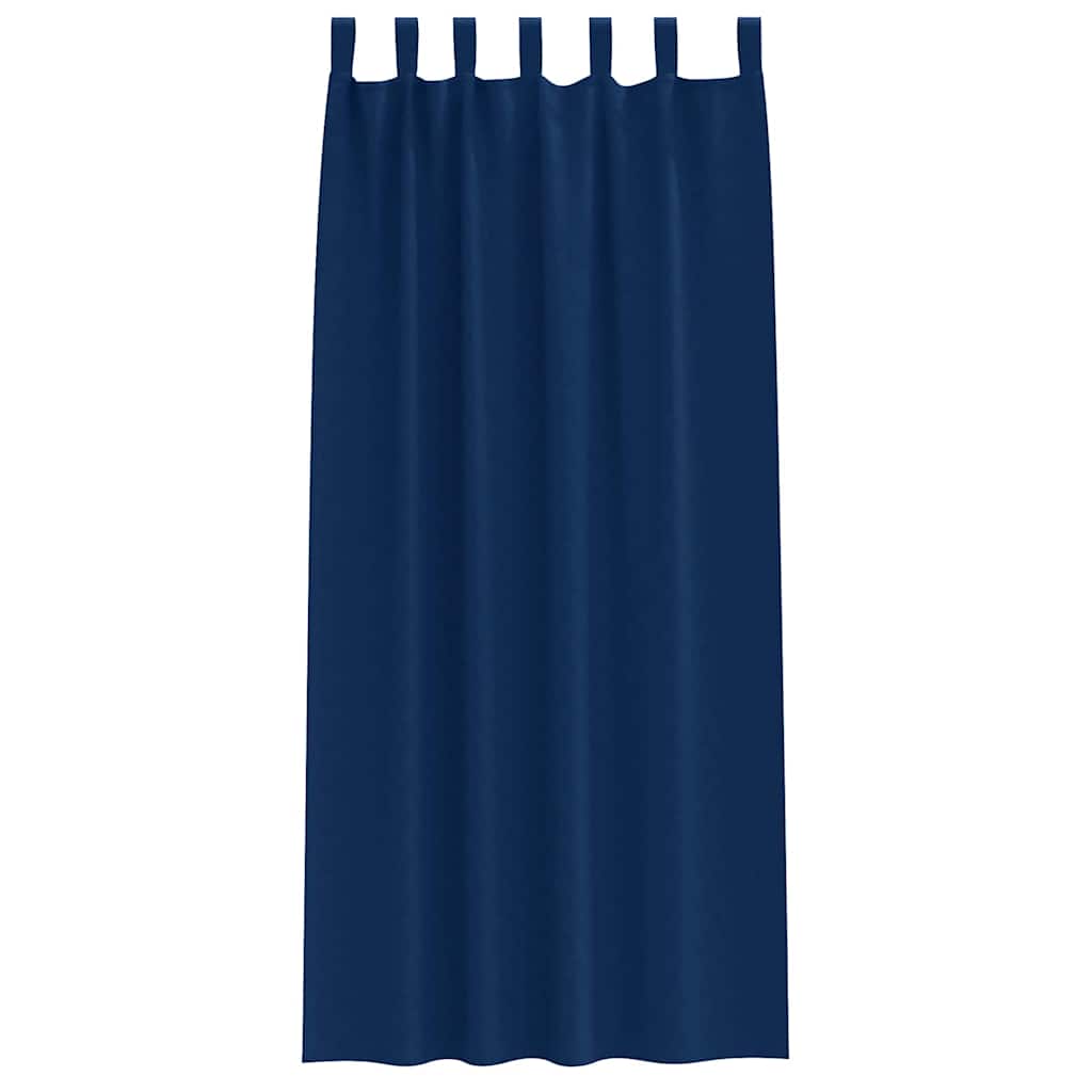 vidaXL Firany blackout z kółkami 2 pcs Ciemnoniebieski 260 x 140 cm