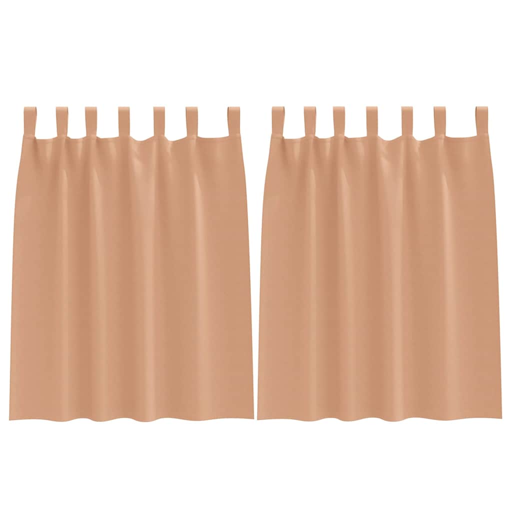 vidaXL Firany blackout z kółkami 2 pcs Jasny Brąz 140 x 140 cm