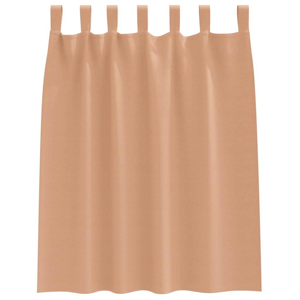 vidaXL Firany blackout z kółkami 2 pcs Jasny Brąz 140 x 140 cm