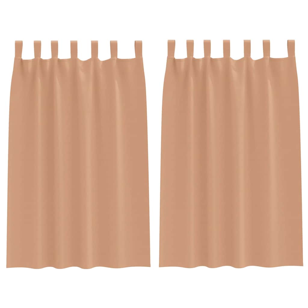 vidaXL Firany blackout z kółkami 2 pcs Jasny Brąz 175 x 140 cm