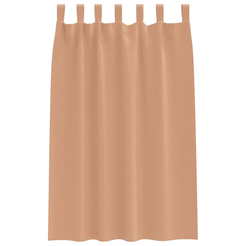 vidaXL Firany blackout z kółkami 2 pcs Jasny Brąz 175 x 140 cm