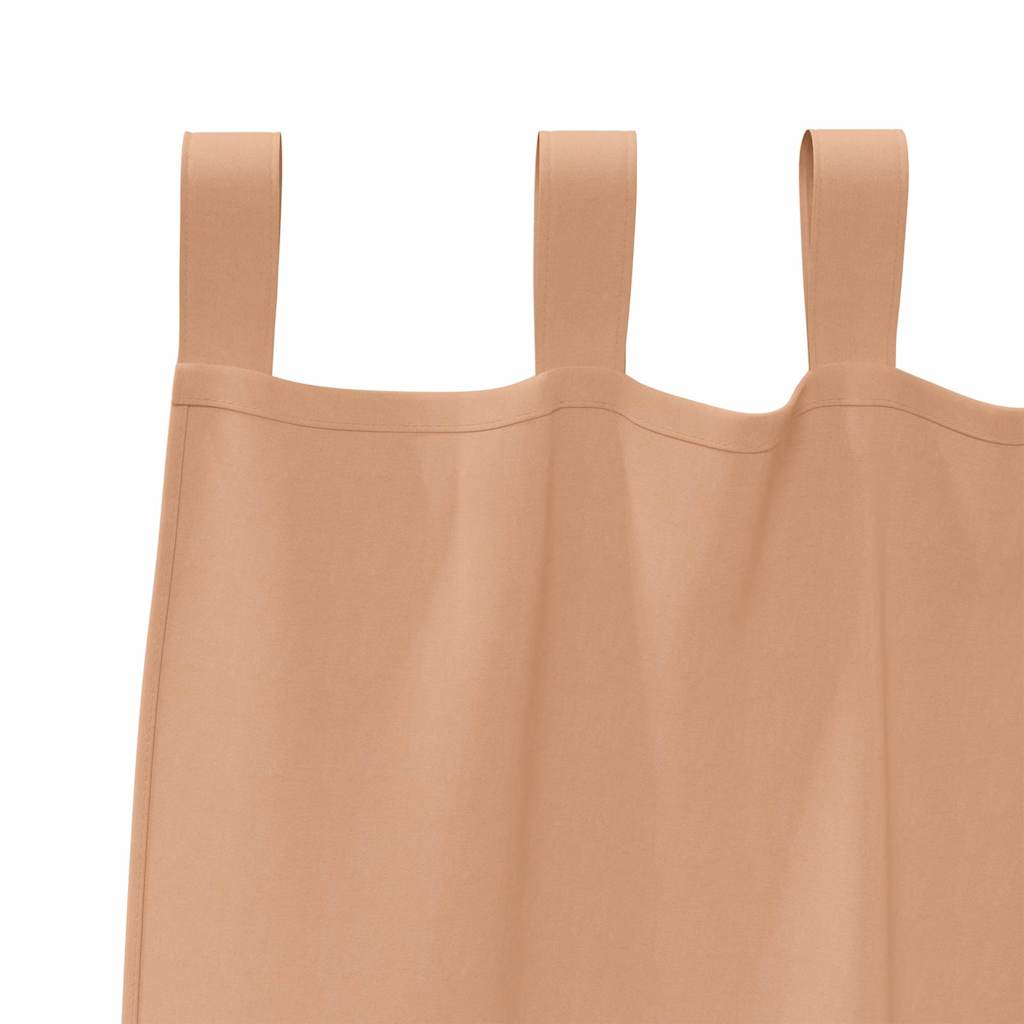 vidaXL Firany blackout z kółkami 2 pcs Jasny Brąz 260 x 140 cm