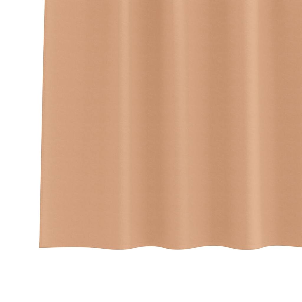 vidaXL Firany blackout z kółkami 2 pcs Jasny Brąz 260 x 140 cm