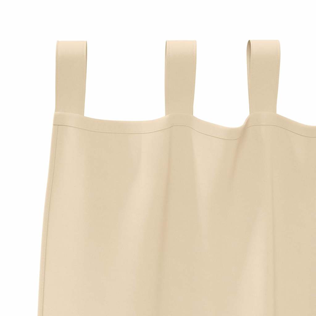 vidaXL Firany blackout z kółkami 2 pcs Kremowy 140 x 140 cm Poliester