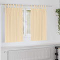 vidaXL Firany blackout z kółkami 2 pcs Kremowy 140 x 140 cm Poliester