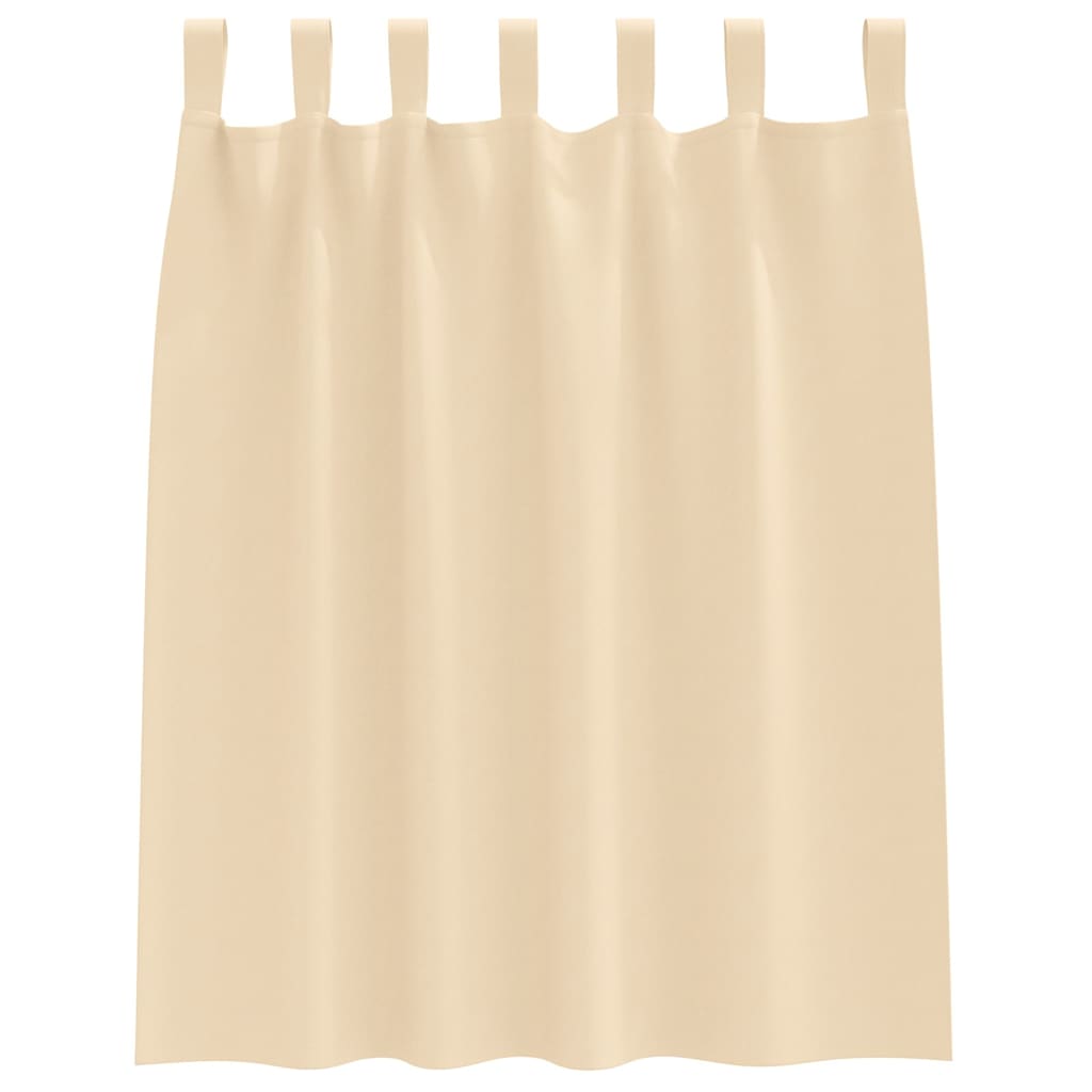 vidaXL Firany blackout z kółkami 2 pcs Kremowy 140 x 140 cm Poliester