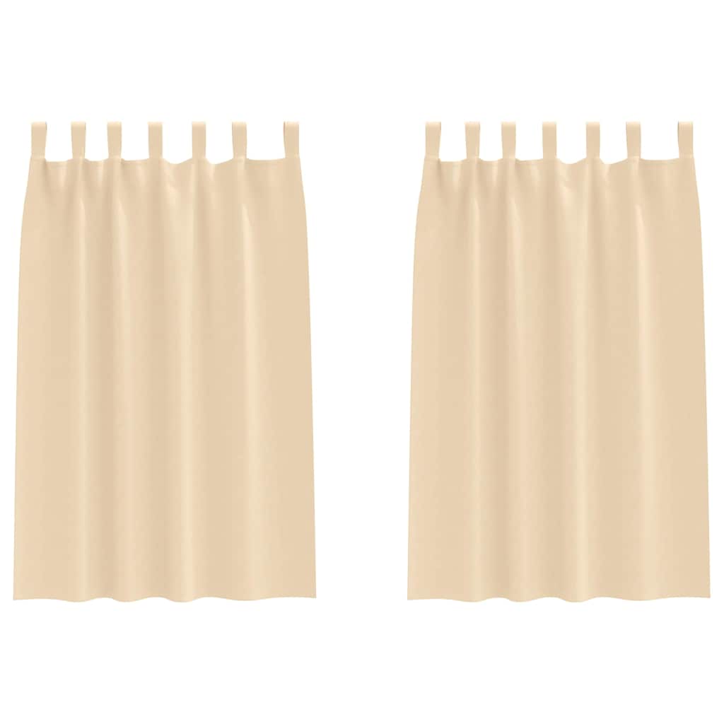 vidaXL Firany blackout z kółkami 2 pcs Kremowy 175 x 140 cm Poliester