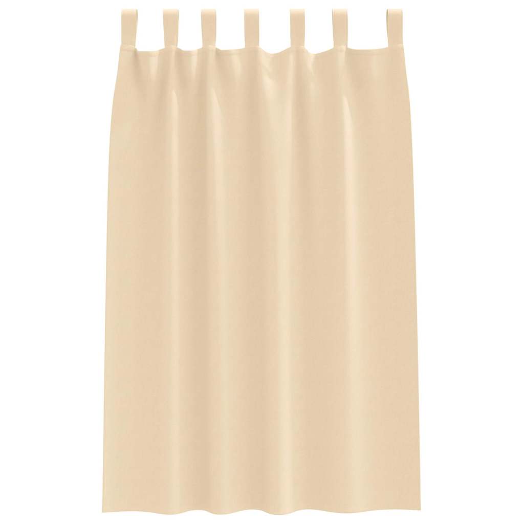vidaXL Firany blackout z kółkami 2 pcs Kremowy 175 x 140 cm Poliester