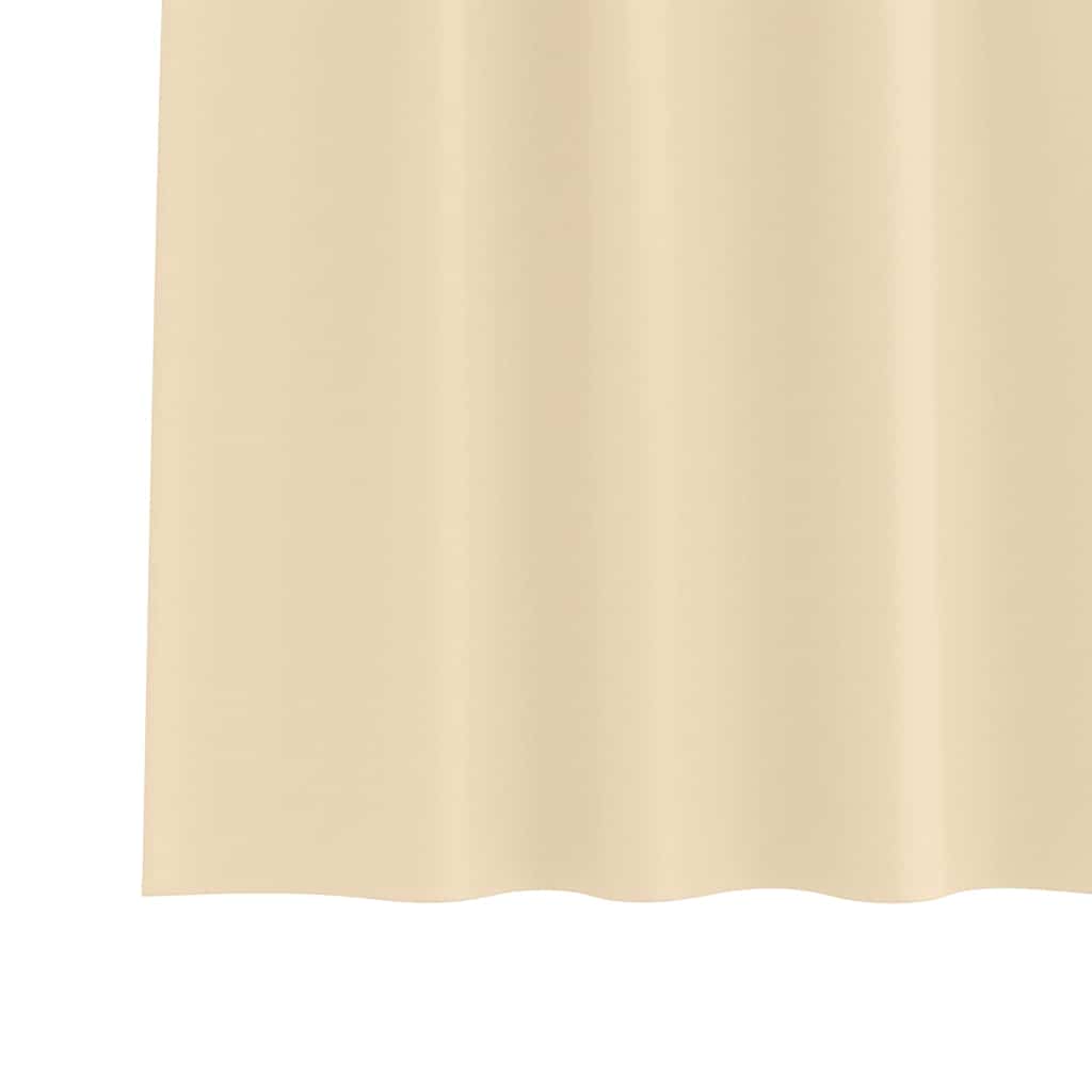 vidaXL Firany blackout z kółkami 2 pcs Kremowy 225 x 140 cm Poliester