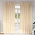 vidaXL Firany blackout z kółkami 2 pcs Kremowy 225 x 140 cm Poliester