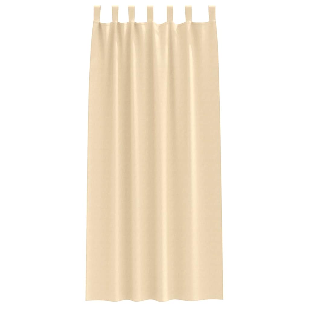 vidaXL Firany blackout z kółkami 2 pcs Kremowy 260 x 140 cm Poliester