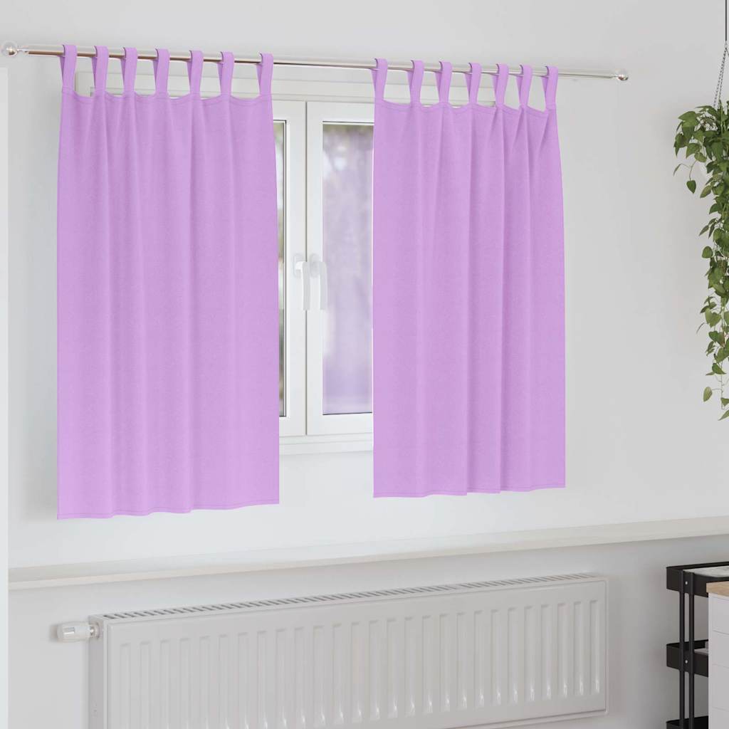 vidaXL Firany blackout z kółkami 2 pcs Fioletowy 140 x 140 cm