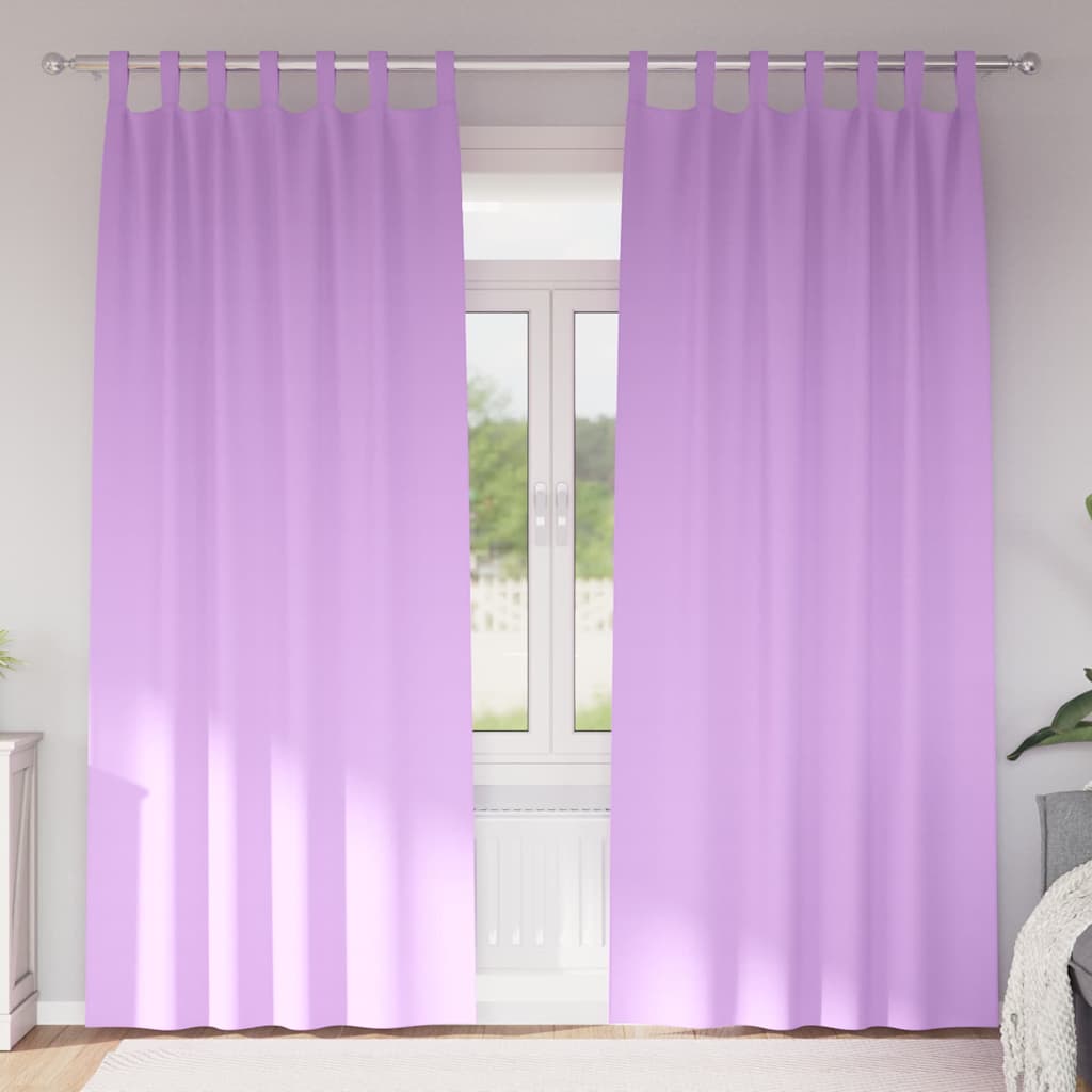 vidaXL Firany blackout z kółkami 2 pcs Fioletowy 225 x 140 cm