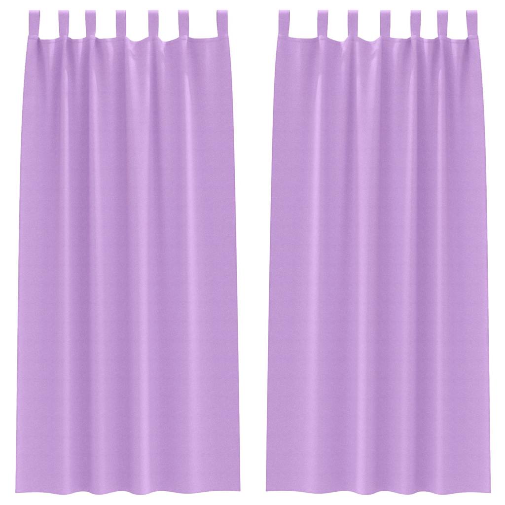 vidaXL Firany blackout z kółkami 2 pcs Fioletowy 225 x 140 cm