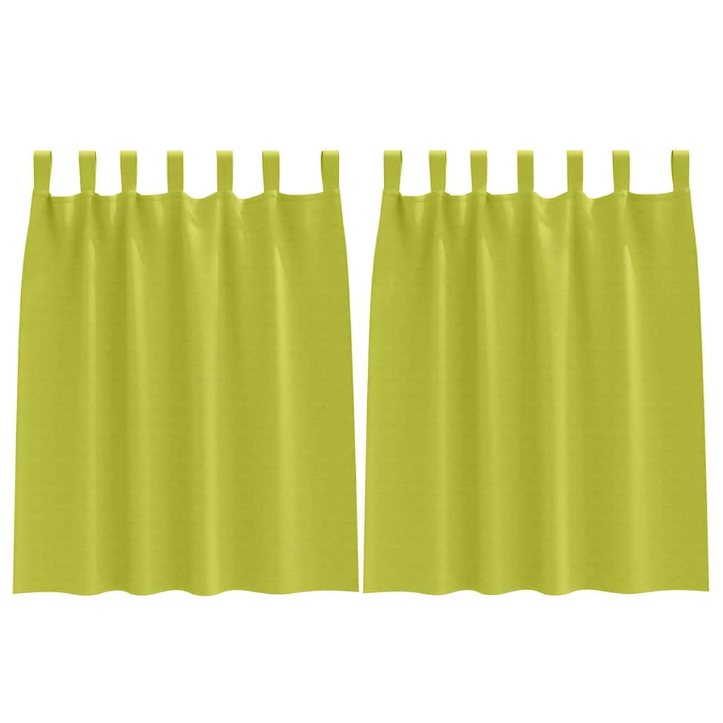 vidaXL Firany blackout z kółkami 2 pcs Zielony 140 x 140 cm Poliester