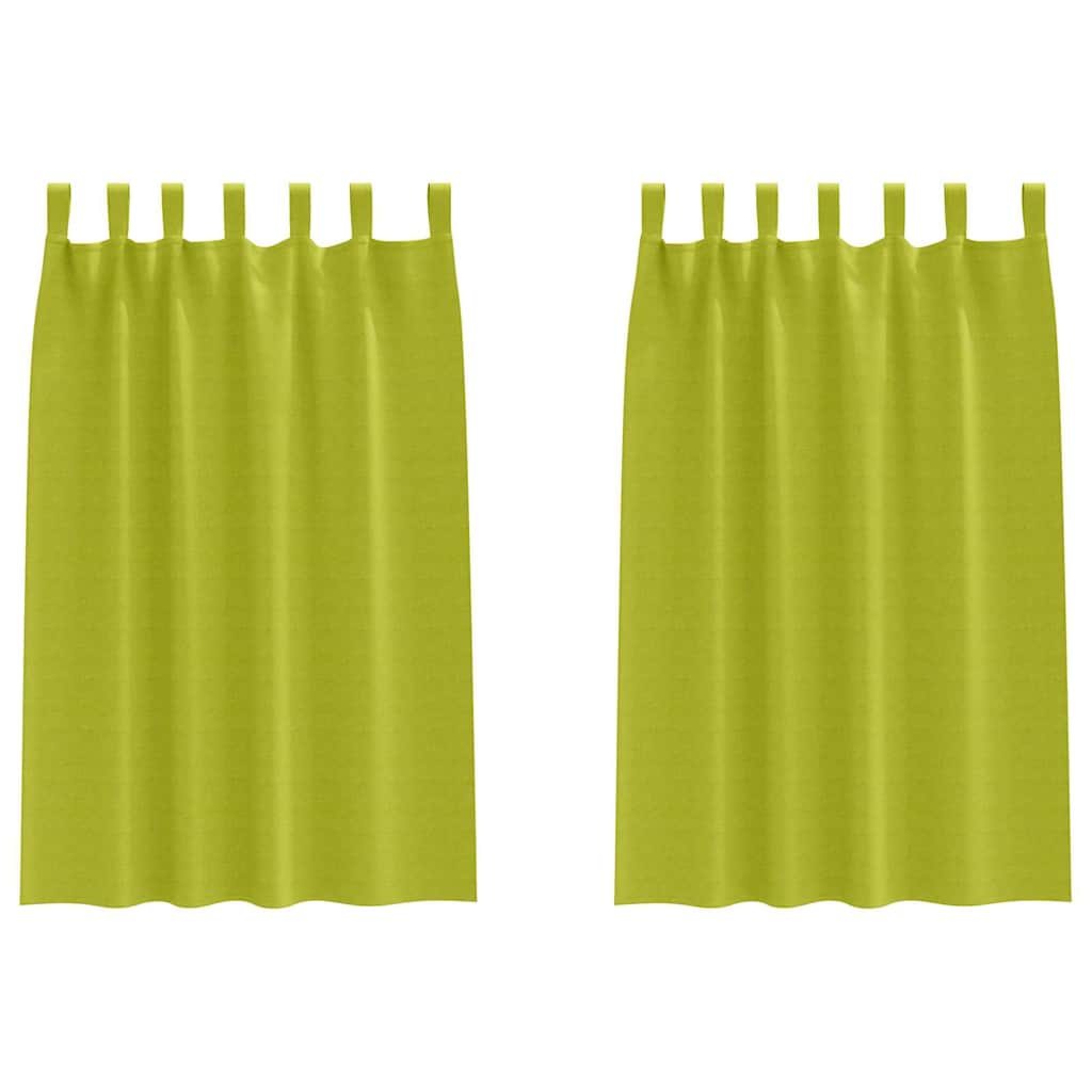 vidaXL Firany blackout z kółkami 2 pcs Zielony 175 x 140 cm Poliester