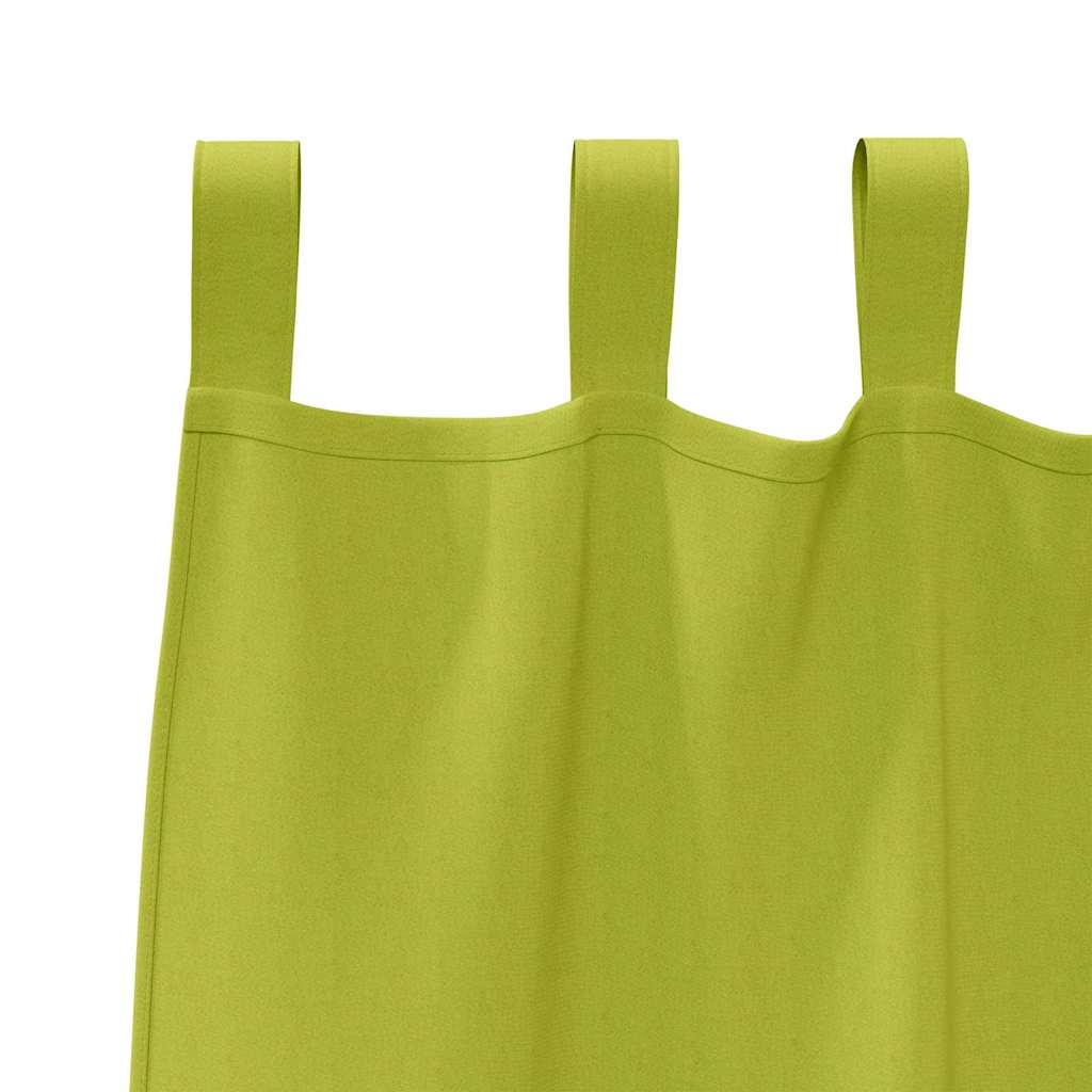 vidaXL Firany blackout z kółkami 2 pcs Zielony 260 x 140 cm Poliester