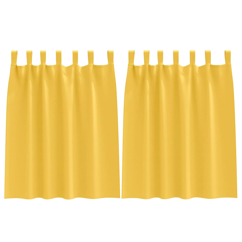 vidaXL Firany blackout z kółkami 2 pcs Musztardowy Żółty 140 x 140 cm