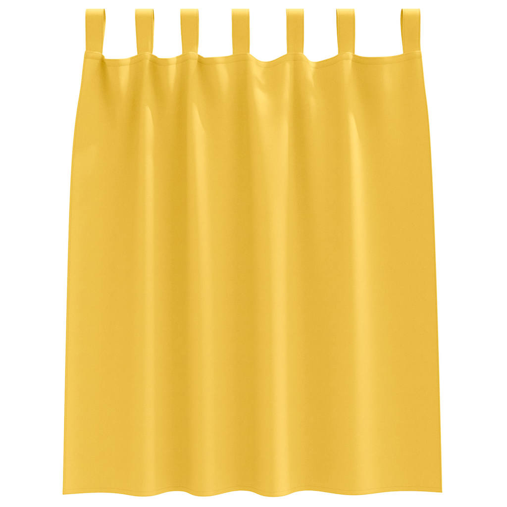 vidaXL Firany blackout z kółkami 2 pcs Musztardowy Żółty 140 x 140 cm