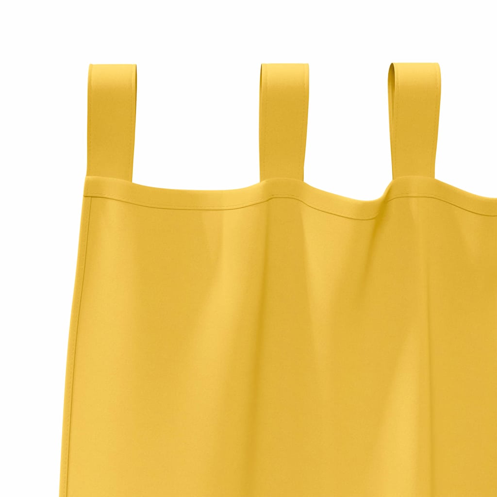 vidaXL Firany blackout z kółkami 2 pcs Musztardowy Żółty 175 x 140 cm