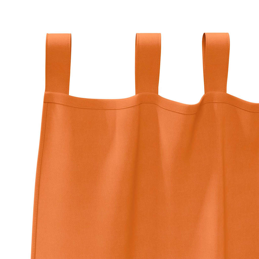 vidaXL Firany blackout z kółkami 2 pcs Jasnopomarańczowy 140 x 140 cm