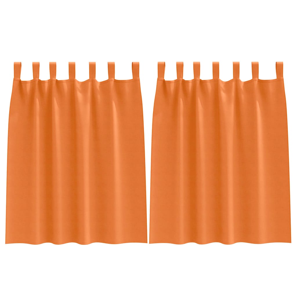 vidaXL Firany blackout z kółkami 2 pcs Jasnopomarańczowy 140 x 140 cm