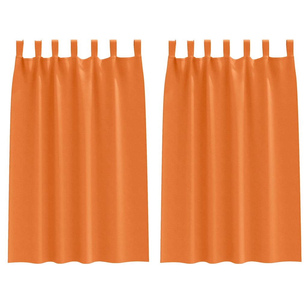 vidaXL Firany blackout z kółkami 2 pcs Jasnopomarańczowy 175 x 140 cm