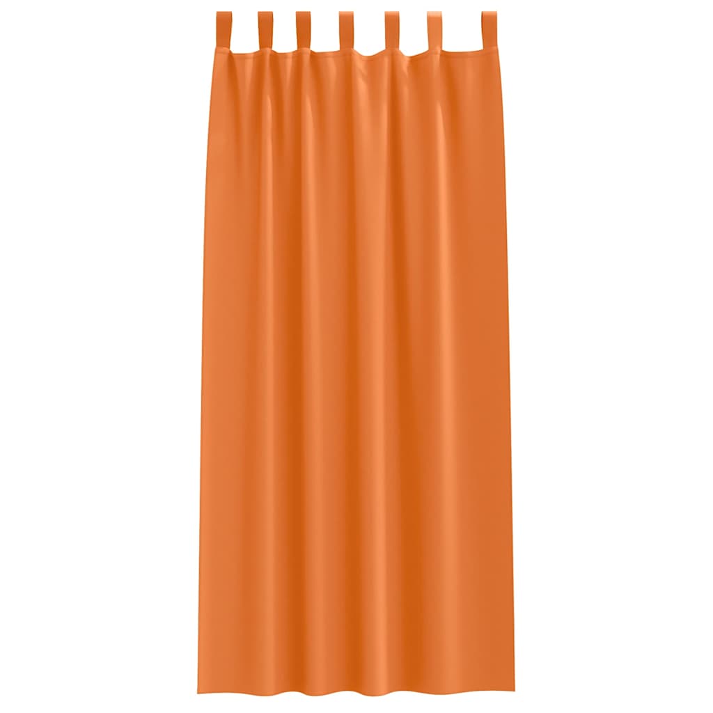 vidaXL Firany blackout z kółkami 2 pcs Jasnopomarańczowy 245 x 140 cm