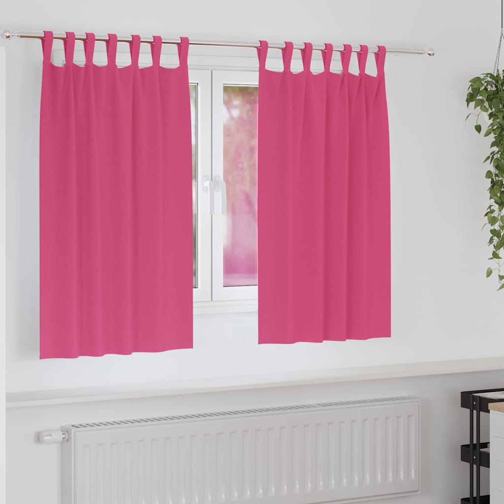 vidaXL Firany blackout z kółkami 2 pcs Jasnoróżowy 140 x 140 cm
