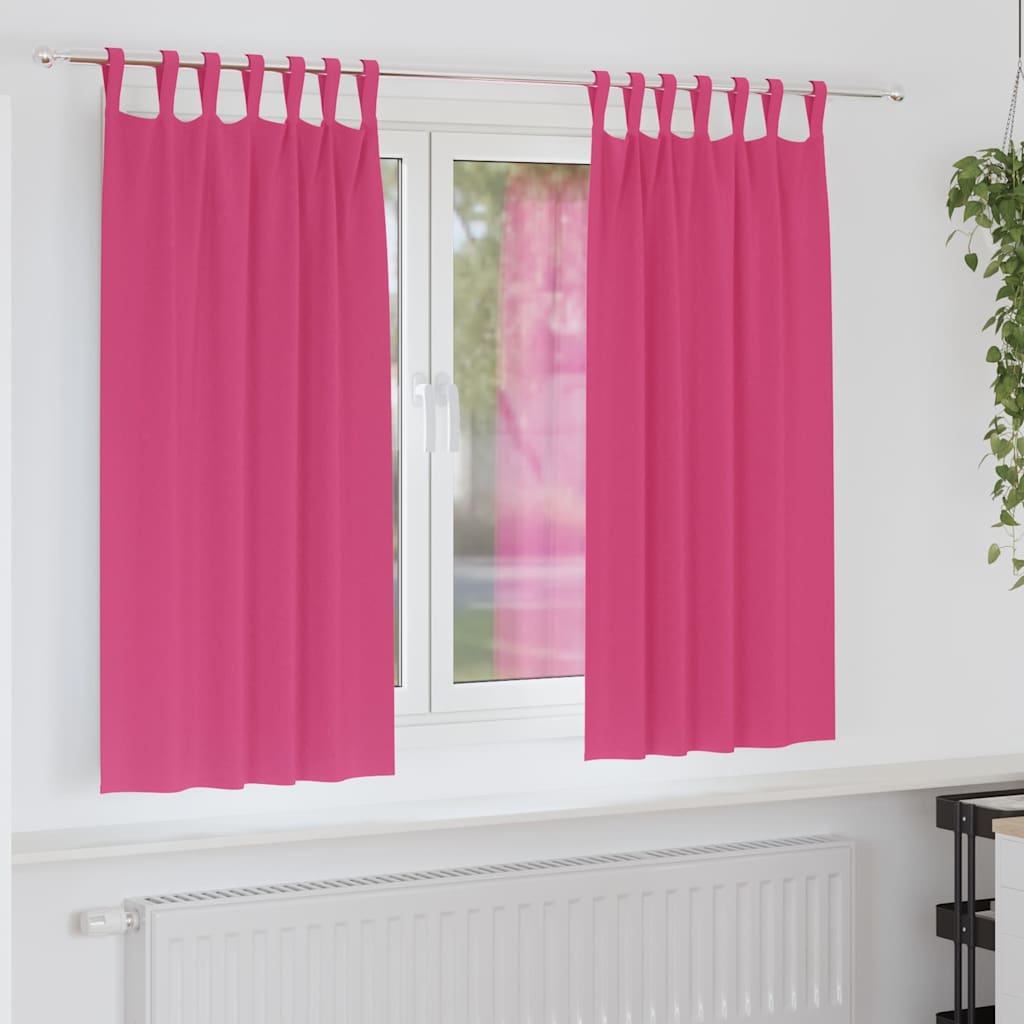 vidaXL Firany blackout z kółkami 2 pcs Jasnoróżowy 175 x 140 cm