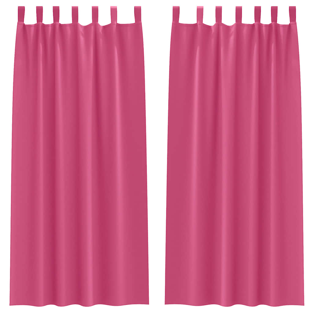 vidaXL Firany blackout z kółkami 2 pcs Jasnoróżowy 245 x 140 cm