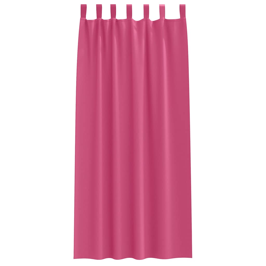 vidaXL Firany blackout z kółkami 2 pcs Jasnoróżowy 260 x 140 cm