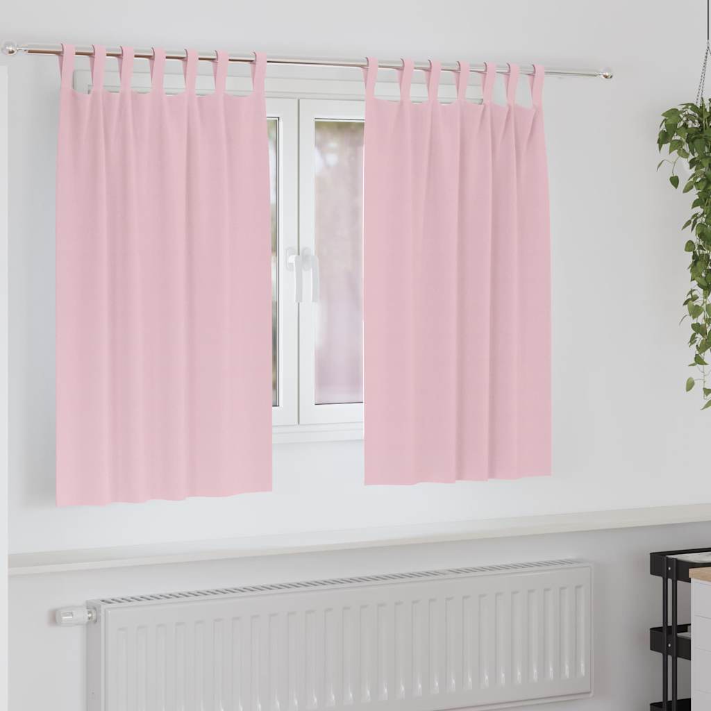 vidaXL Firany blackout z kółkami 2 pcs Dziecięcy róż 140 x 140 cm