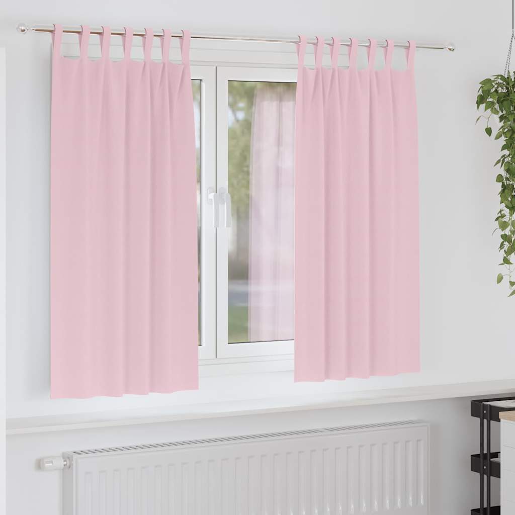 vidaXL Firany blackout z kółkami 2 pcs Dziecięcy róż 175 x 140 cm