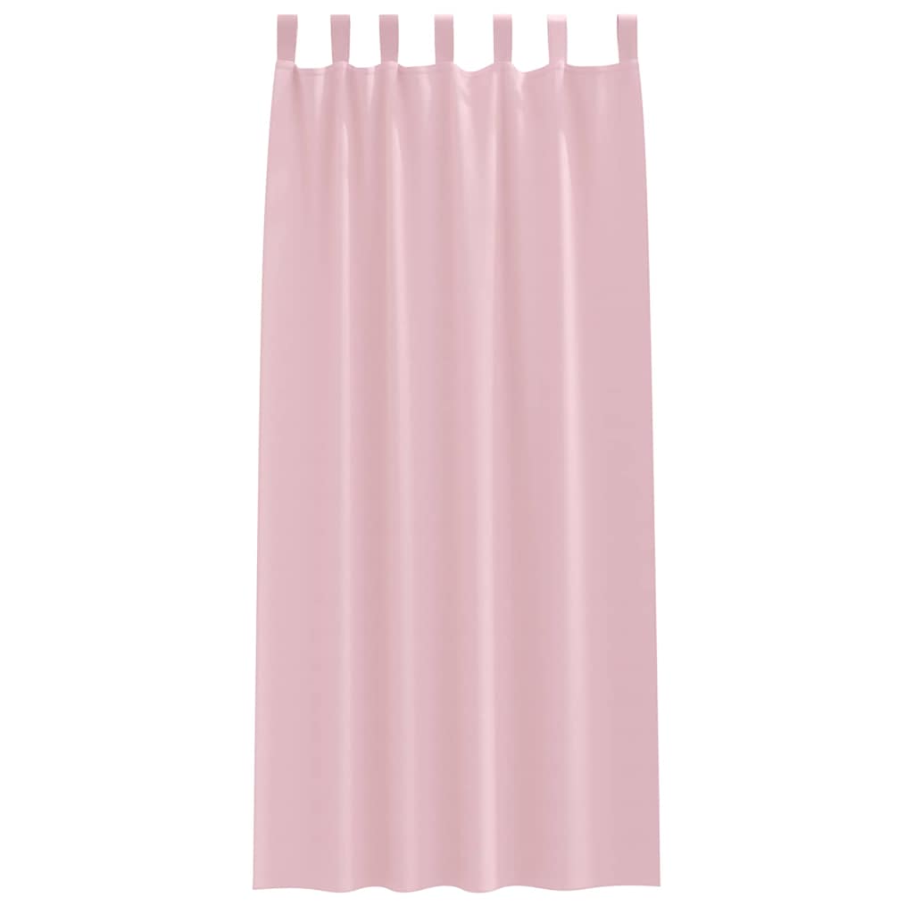 vidaXL Firany blackout z kółkami 2 pcs Dziecięcy róż 245 x 140 cm