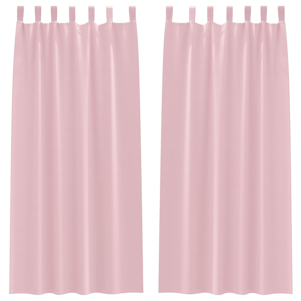 vidaXL Firany blackout z kółkami 2 pcs Dziecięcy róż 260 x 140 cm