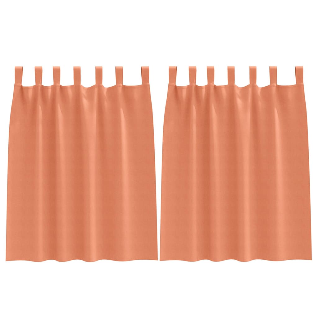 vidaXL Firany blackout z kółkami 2 pcs terakota 140 x 140 cm Poliester