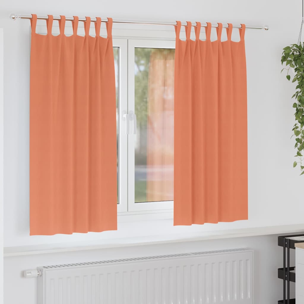 vidaXL Firany blackout z kółkami 2 pcs terakota 175 x 140 cm Poliester
