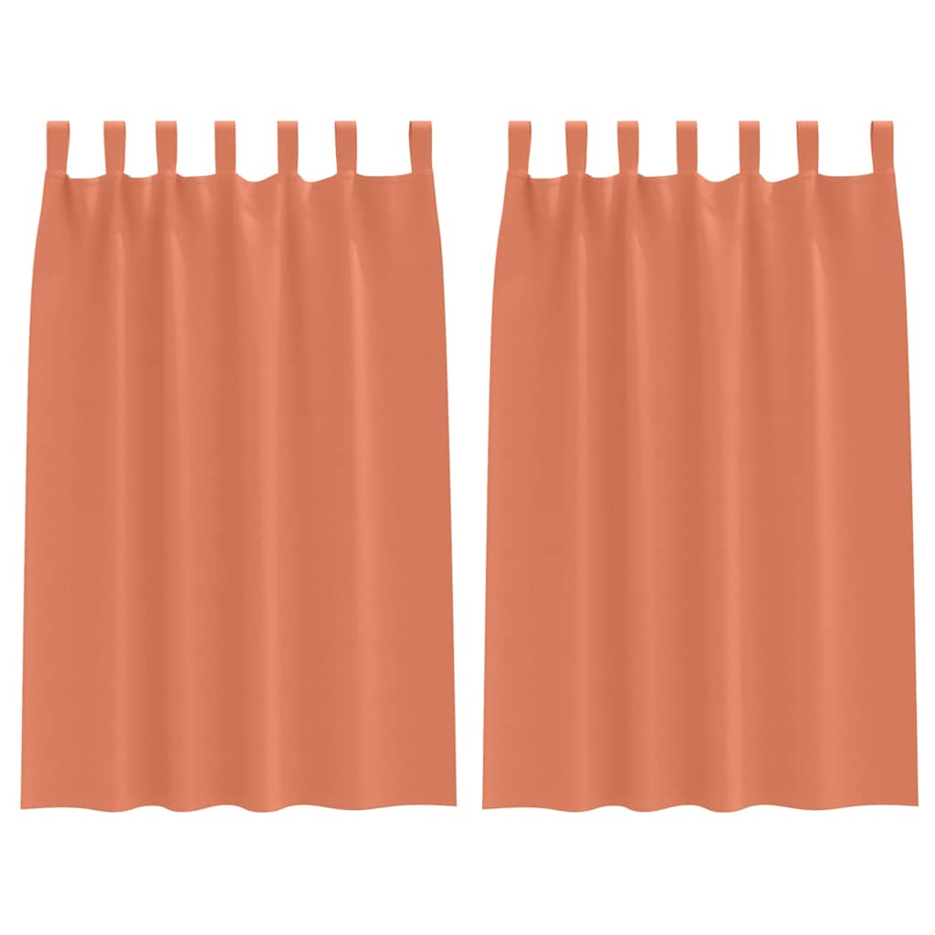 vidaXL Firany blackout z kółkami 2 pcs terakota 175 x 140 cm Poliester