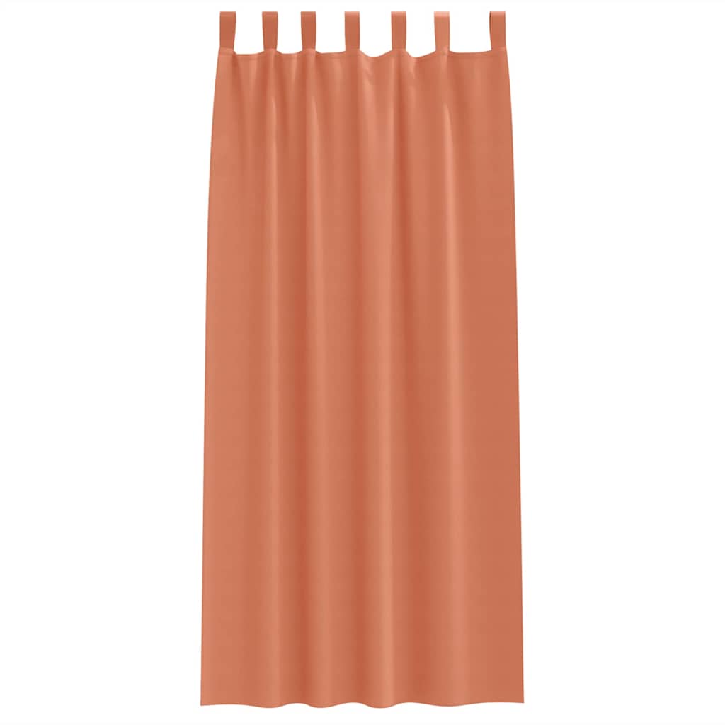 vidaXL Firany blackout z kółkami 2 pcs terakota 225 x 140 cm Poliester